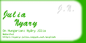 julia nyary business card