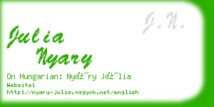 julia nyary business card